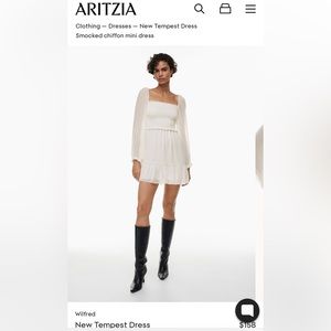 NWT Aritzia Wilfred Tempest Dress - Light birch